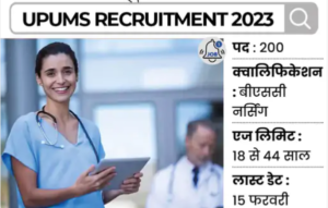 Government Job: Recruitment for 200 posts of Staff Nurses at UP University of Medical Sciences, February 15 is the last date for application